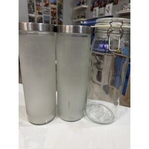 IKEA Frosted Glass Food Storage And IKEA Glass Storage‎ Canister